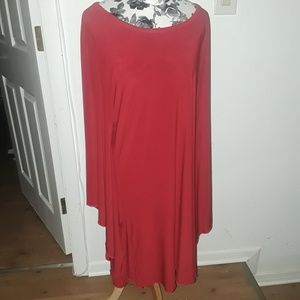 Red night time dress/ batwing